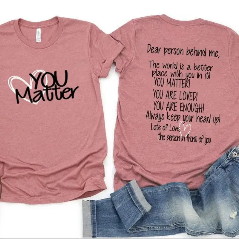 You Matter Solid Color Unisex T-Shirt - Dark Pink / S
