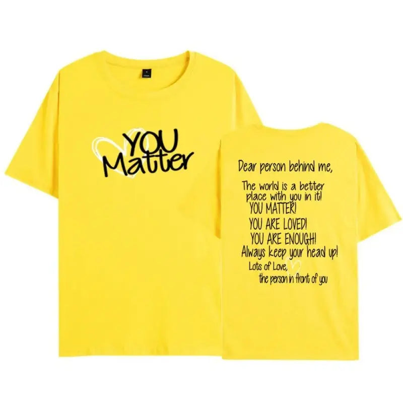 You Matter Solid Color Unisex T-Shirt - Yellow / S