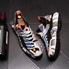 Zebra Platform Waterproof Lace Up Be To One Sneakers