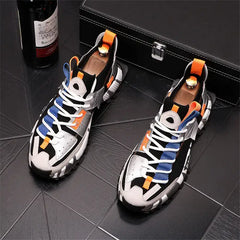 Zebra Platform Waterproof Lace Up Be To One Sneakers