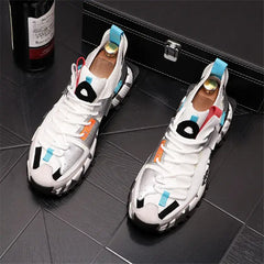 Zebra Platform Waterproof Lace Up Be To One Sneakers