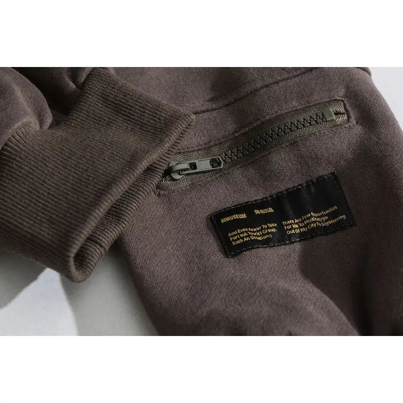 Zipper Pocket Smile Face Hoodie