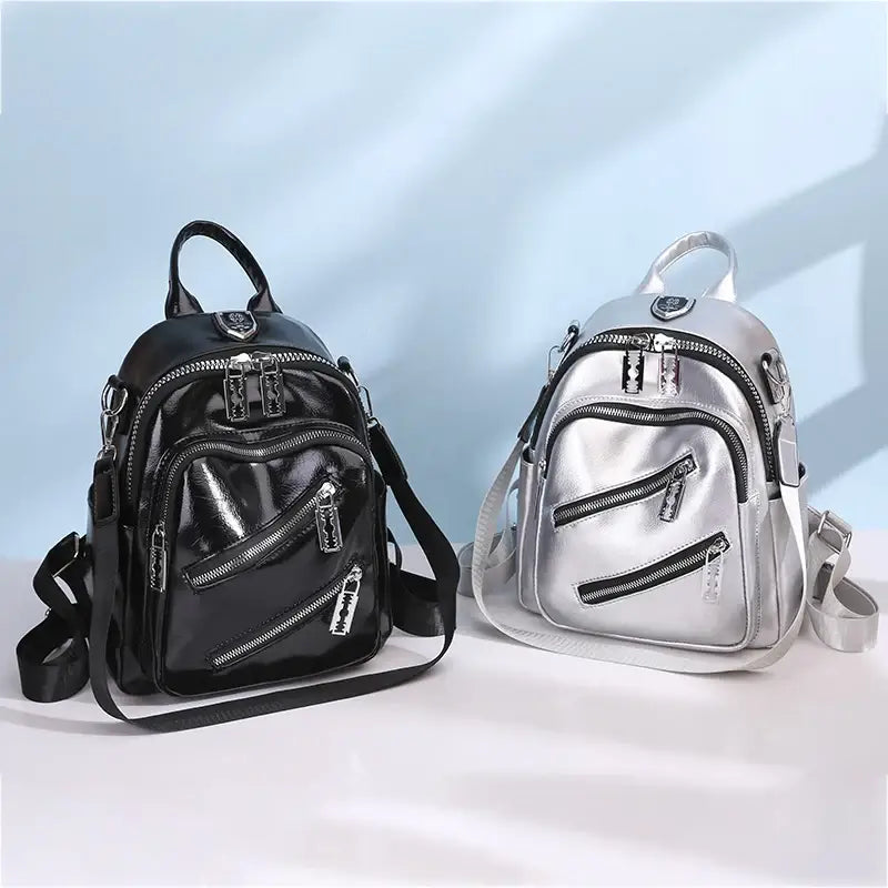 Zipper Pu Travel Razor Rucksack Backpack