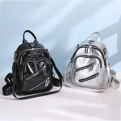 Zipper Pu Travel Razor Rucksack Backpack