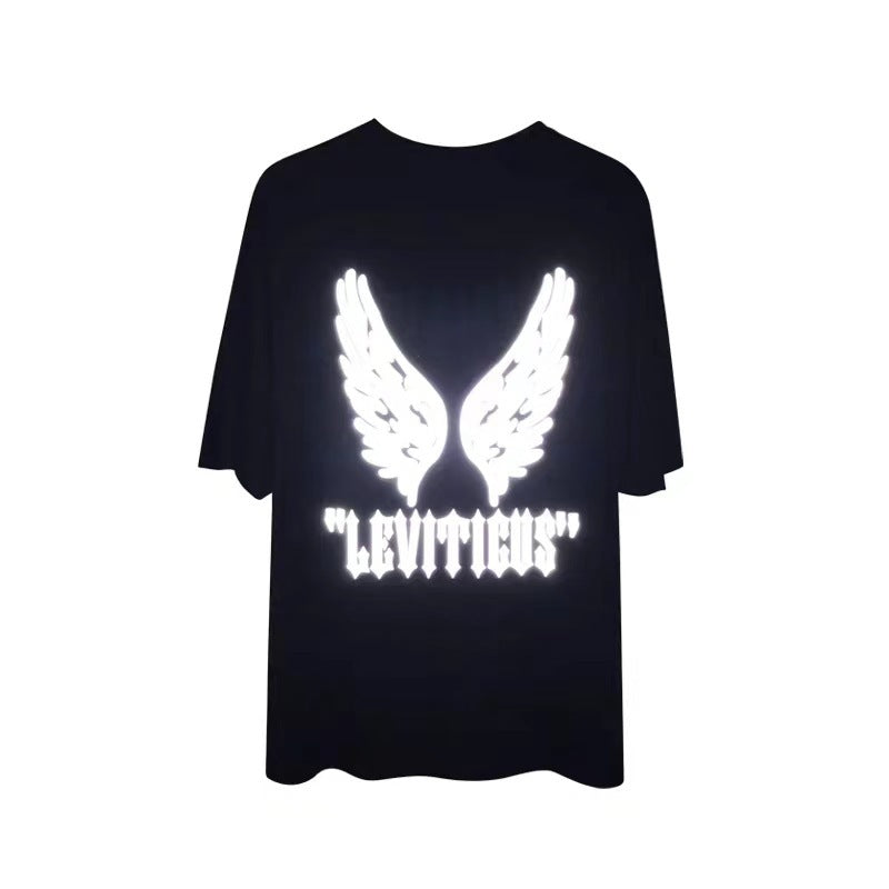 Reflective Wings Oversized T-Shirt - Black / M