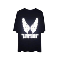 Thumbnail for Reflective Wings Oversized T-Shirt - Black / M