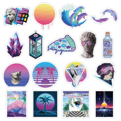 Vaporwave Space 50 stickers - Stickers / sheets set