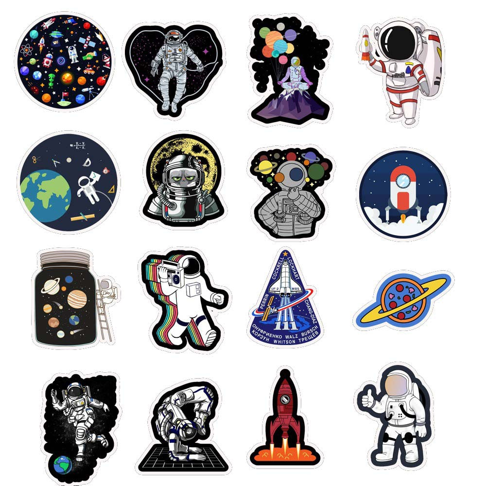 Cosmic Space Cartoon Stickers