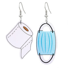 Quarantine Earring Toilet and Face mask - Accesories