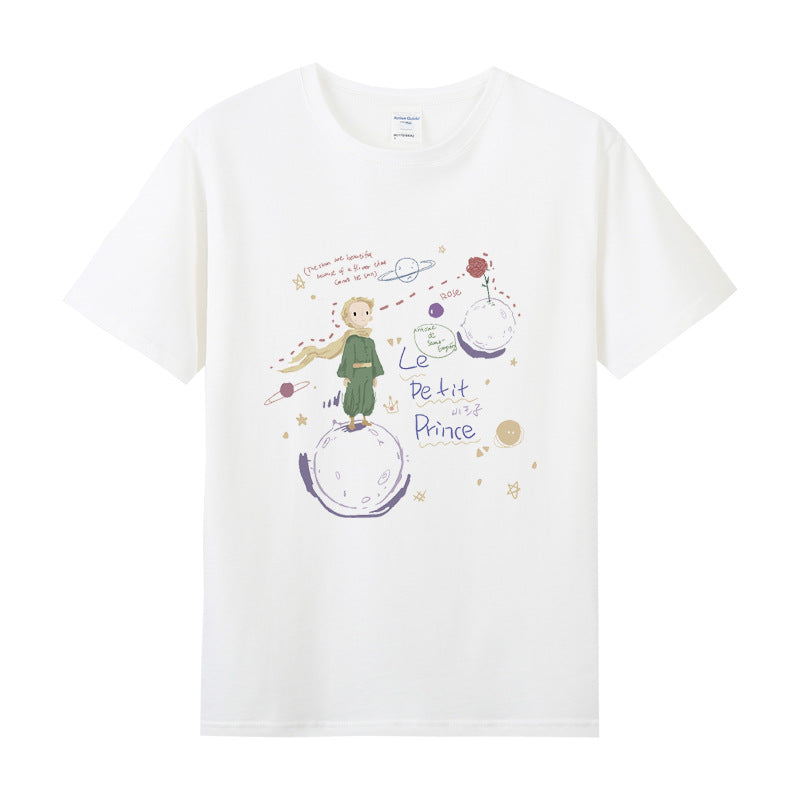 Le Petit Prince Kawaii Aesthetic T-shirt - White / S -