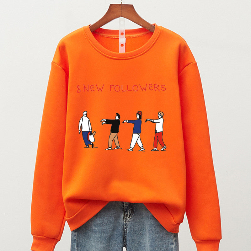 8 New Followers Sweatshirt - Orange / S - SWEATSHIRT