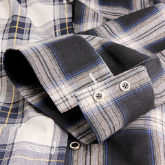 Colorblock plaid shirt jacket - Plaid Shirt / One size -