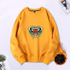 Lucky Bull Auspicious Omen Sweatshirt - Yellow / 3XL -