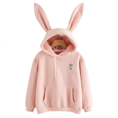 Kawaii Rabbit Ears Hooded - Pink / L - Hoodies