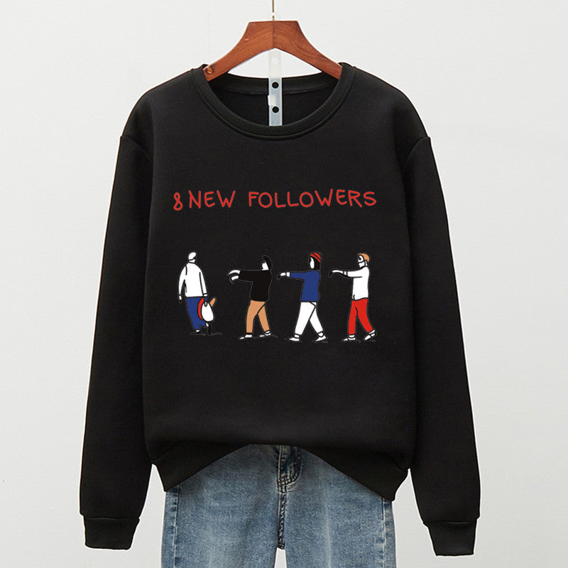8 New Followers Sweatshirt - Black / L - SWEATSHIRT