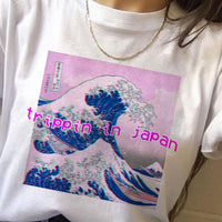Thumbnail for The Great Wave off Kanagawa T-Shirt - Pink / S