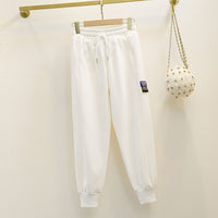 Thumbnail for Color Solid Loose Padded Sweatpants - White / M - Pants