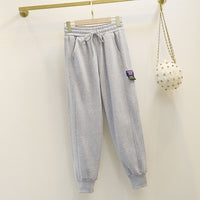 Thumbnail for Color Solid Loose Padded Sweatpants - Grey / M - Pants