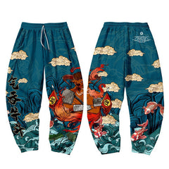 Bull Collection Loose-fitting Pants - Blue / S