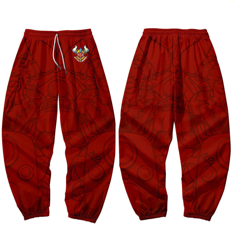 Bull Collection Loose-fitting Pants - Red. / S