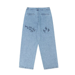 Reveal Graffiti Lettering Jeans - Pants