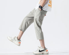 Solid Loose Plain Casual Sweatpants - Grey / M - Pants