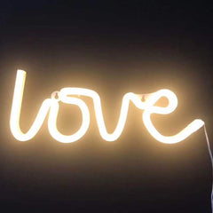 Love Led Wall Hanging Neon Light Lamp - Warm / Battery -