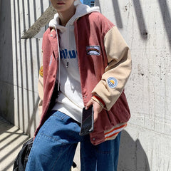 Two Color Block Jacket Bomber - Jackets