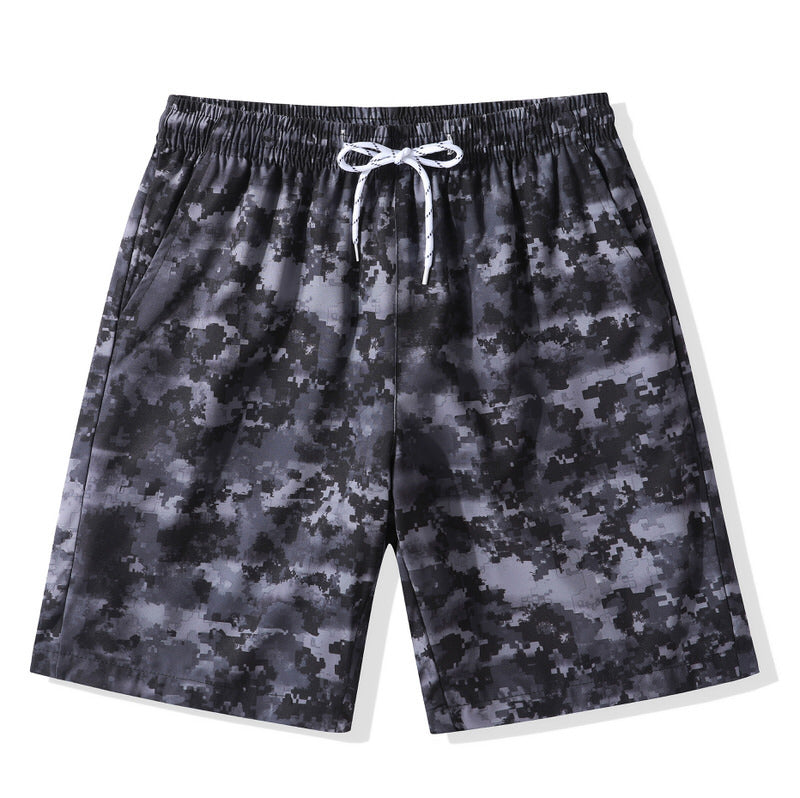 Abstract Gradient Beach Shorts - Gray / M - Short Pants