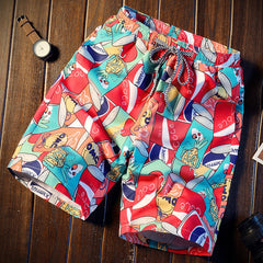 Cans Summer Waterproof Beach Shorts - Red / M - Short Pants