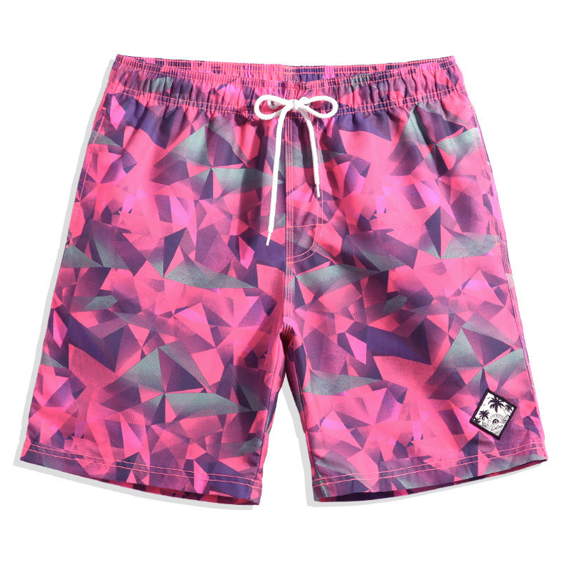 Geometric Gradient Beach Shorts - Pink / S - Short Pants