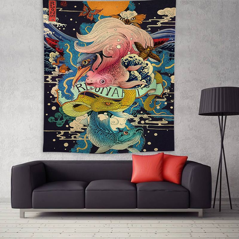 Japanese Style Tapestry Wall - Arowana / 148x130cm