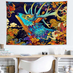 Japanese Style Tapestry Wall - Deer / 148x130cm