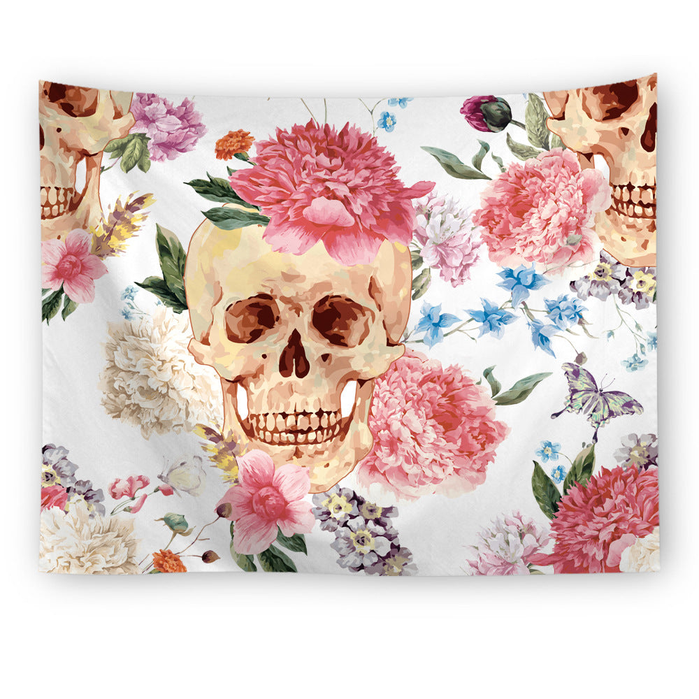 Psychedelic Elegant Katrina Skull Tapestry - 3 / 150X100cm