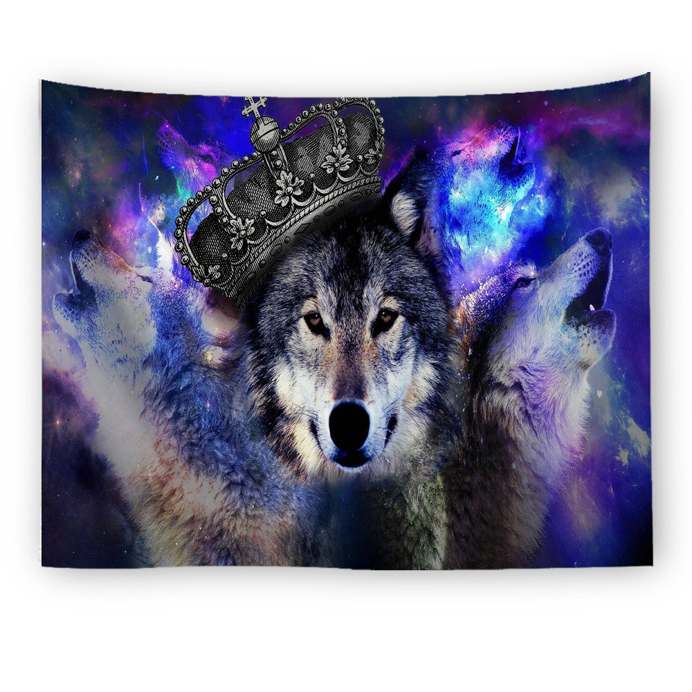 Artistic Wolf Full Colored Tapestry - 7 / 150X100cm