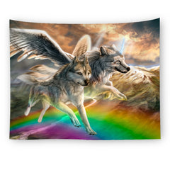 Artistic Wolf Full Colored Tapestry - 6 / 150X100cm