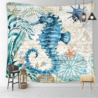 Thumbnail for Landscape Marine Animal Sea Tapestry - Seahorse / 100X75CM
