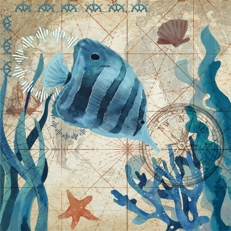 Landscape Marine Animal Sea Tapestry - Fish / 100X75CM