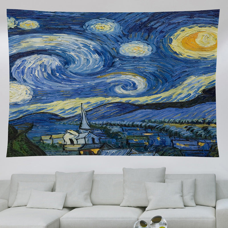 Starry Night Van Gogh Wall Tapestry - 150x130cm