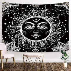Galaxy Moon & Sun Wall Tapestry - 1 / 150x130cm