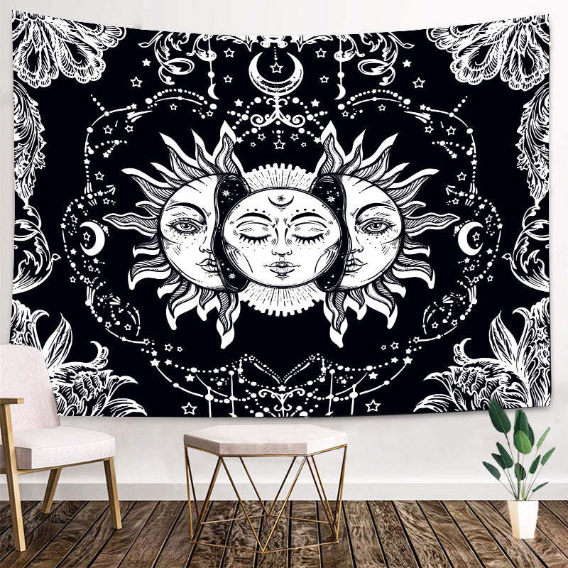 Galaxy Moon & Sun Wall Tapestry - 4 / 150x130cm