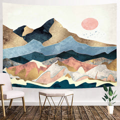 Full Color mountain Landscape Tapestry - 2 / 150x130cm