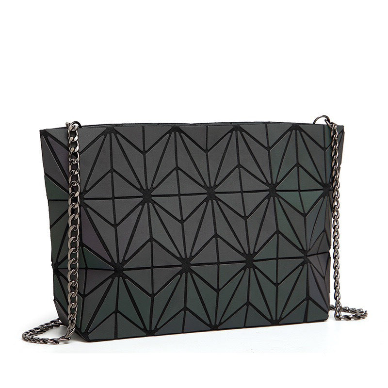 Geometric Luminous Fashion Shoulder Bag - Multicolor / One