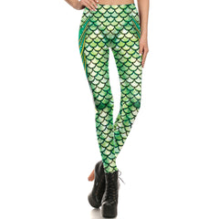 Mermaid Scale 3D Printing Suit - KDK2211 pants / S - Set