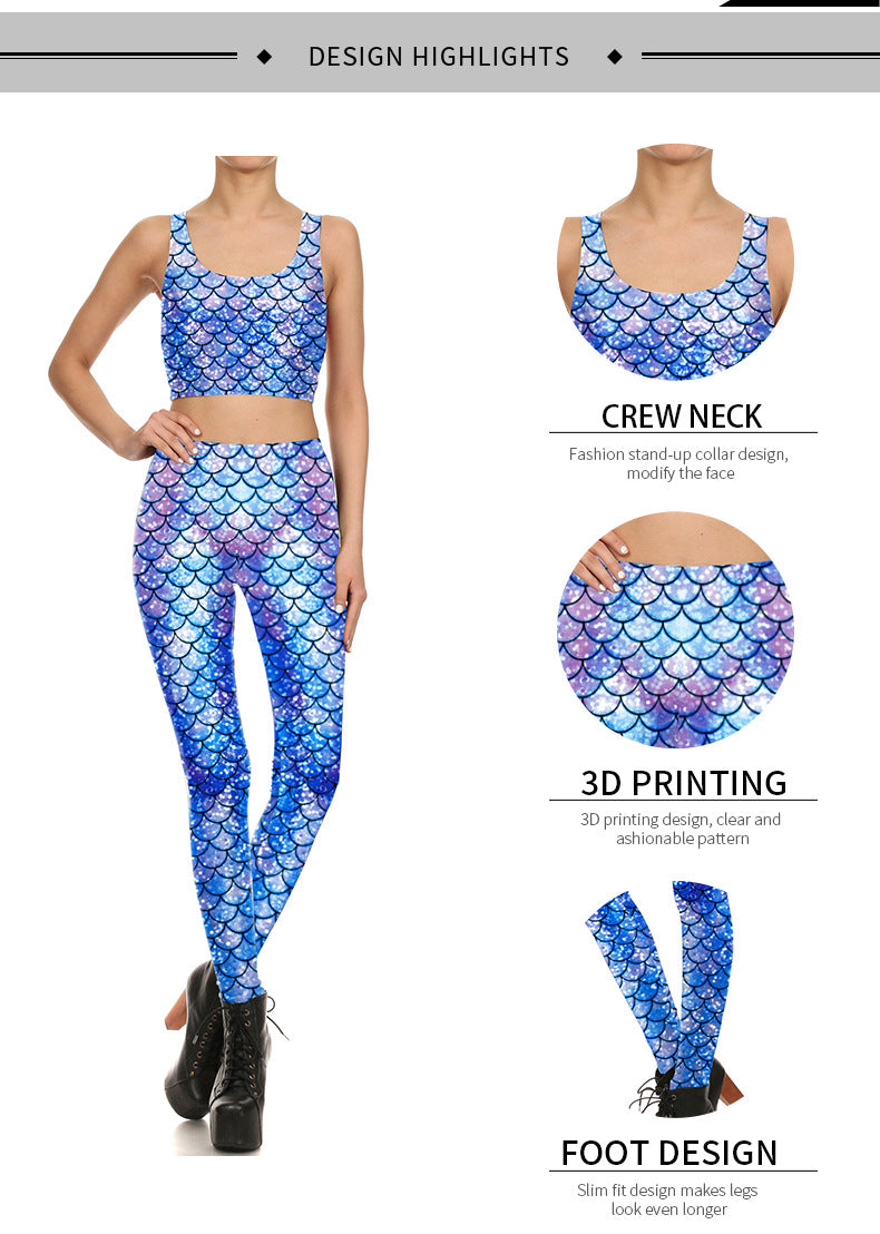 Mermaid Scale 3D Printing Suit - Set