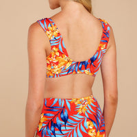 Thumbnail for Red Tropical Flowers Swimsuit Bikini - Swimsuits