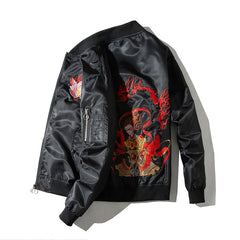 Samurai Embroidered Bomber Jacket
