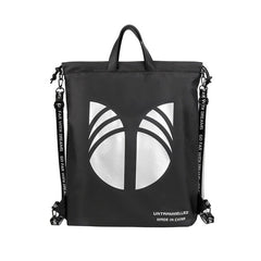 Can Fly PU Leather Drawstring And Hand Bag - Black / One