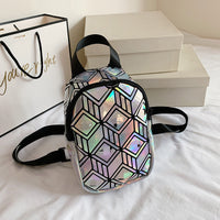 Thumbnail for Laser Diamond Colorful Backpack - Silver