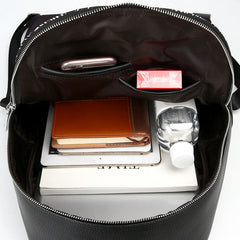 Fractal Tiger Symmetrical Pu Leather Backpack - Black / One